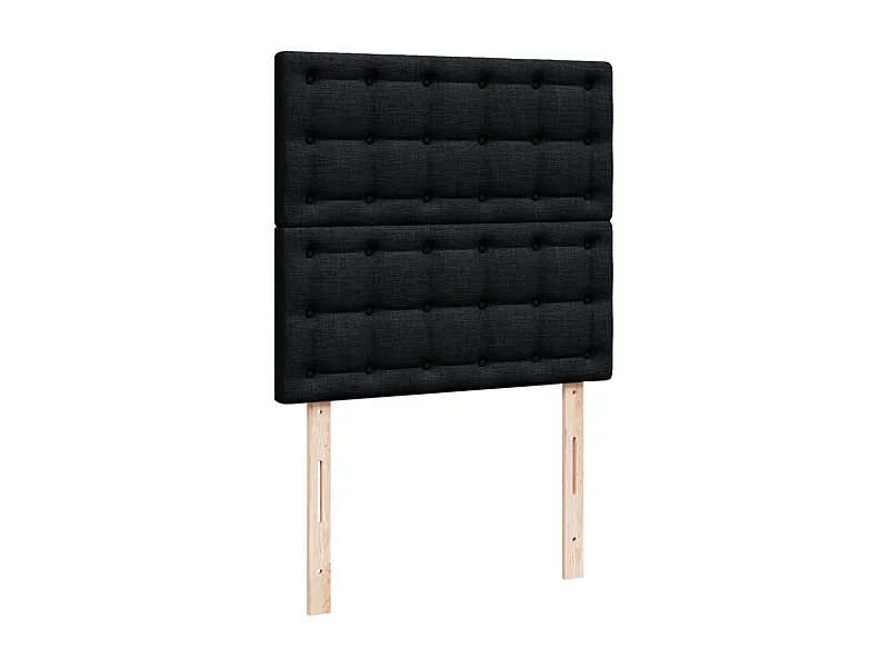 Lattenbodem met matras Zwart 90x190 cm Stof