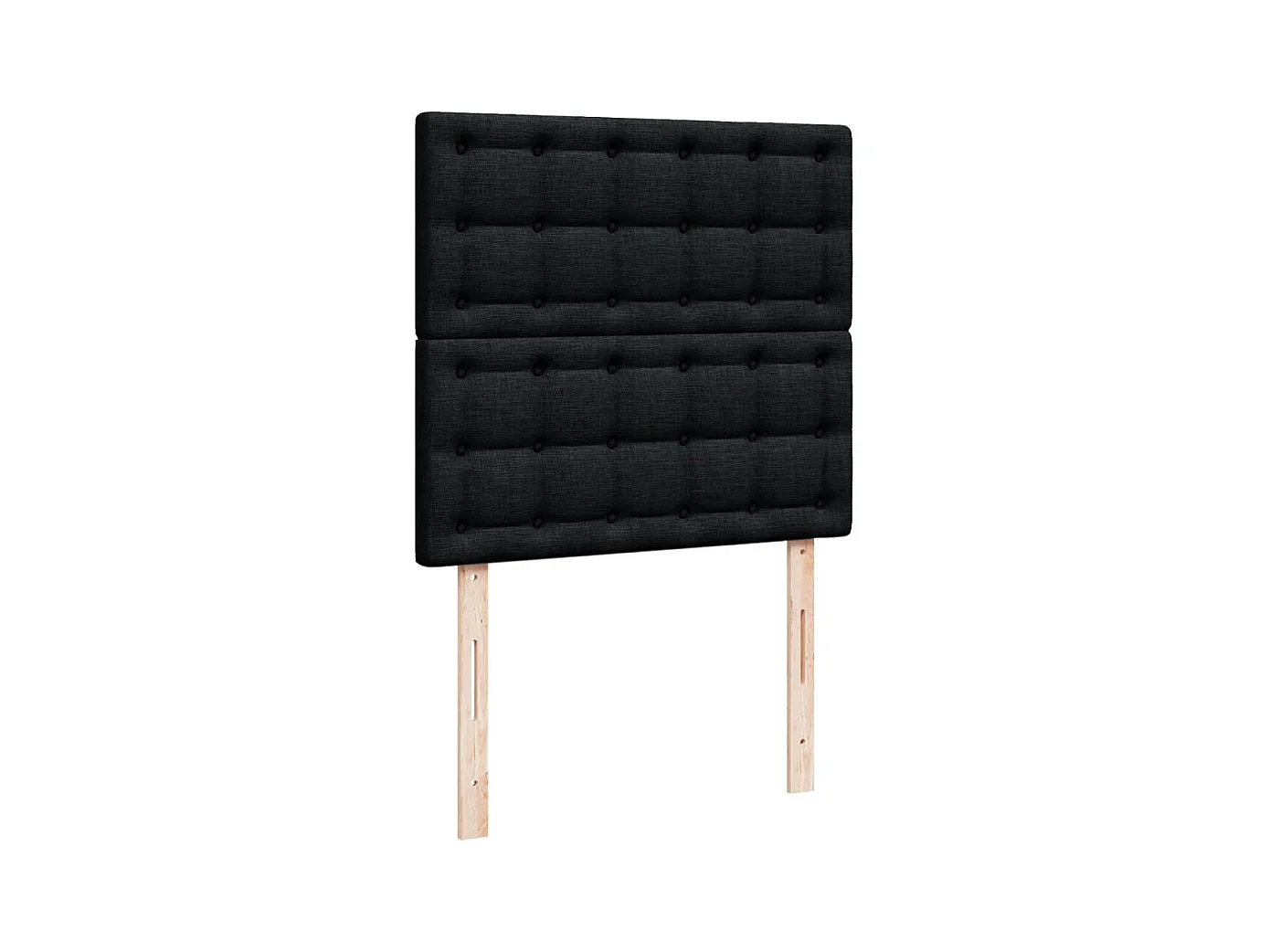 Rete a doghe con materasso Nero 90x190 cm Tessuto