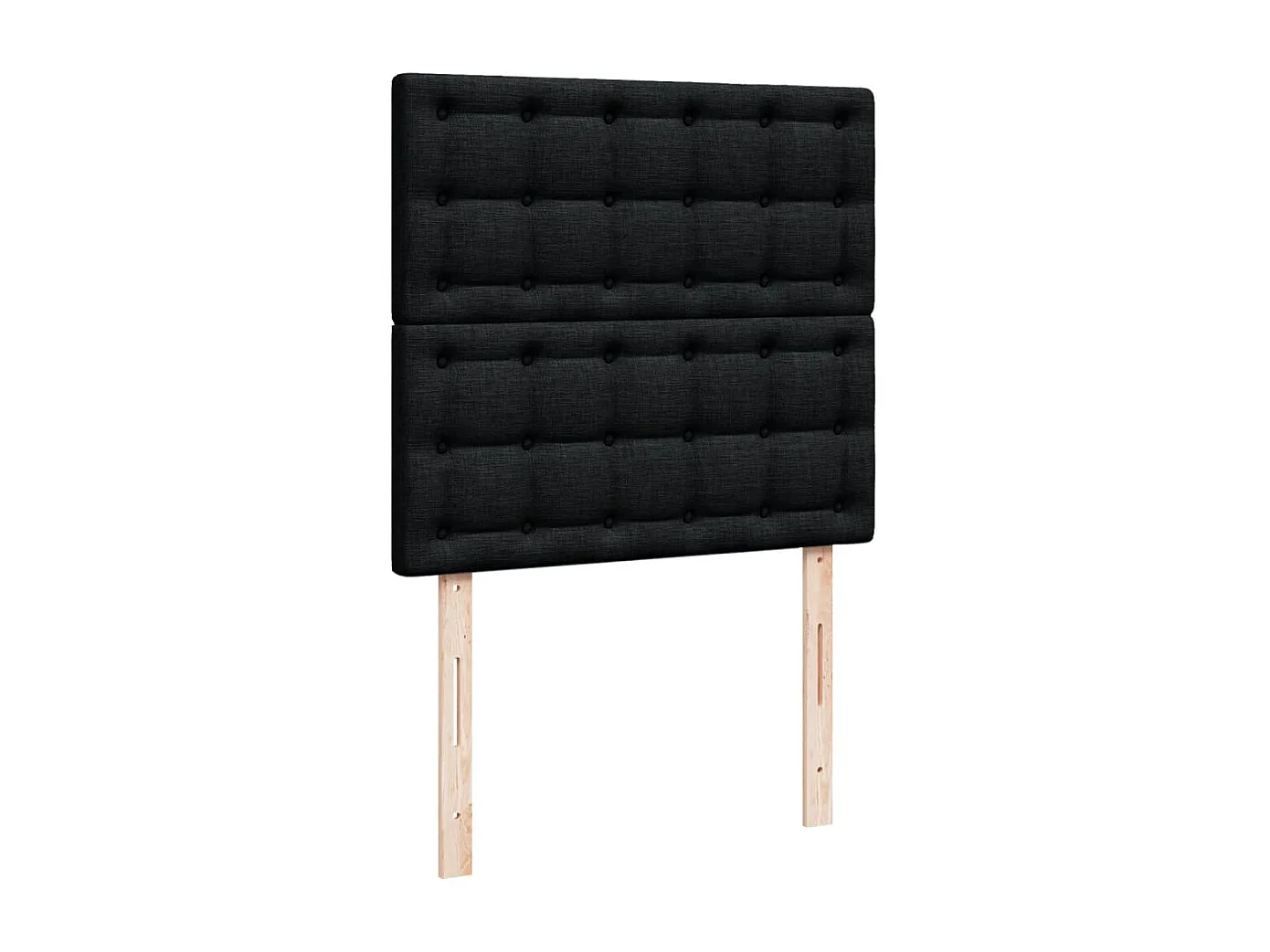 Lattenbodem met matras Zwart 90x190 cm Stof