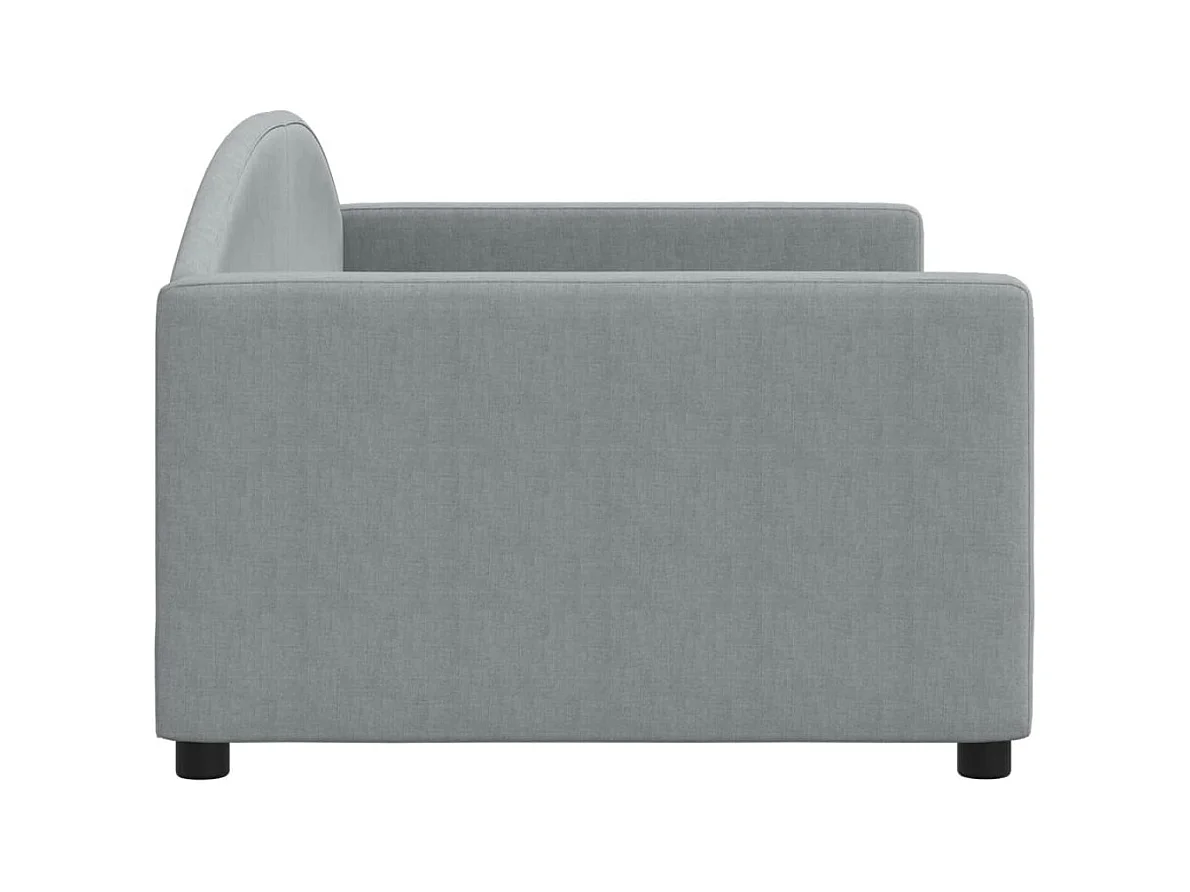 Divano letto senza materasso grigio chiaro 90x190 cm tessuto