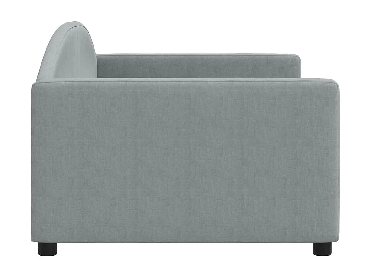 Lit de repos sans matelas gris clair 90x190 cm tissu