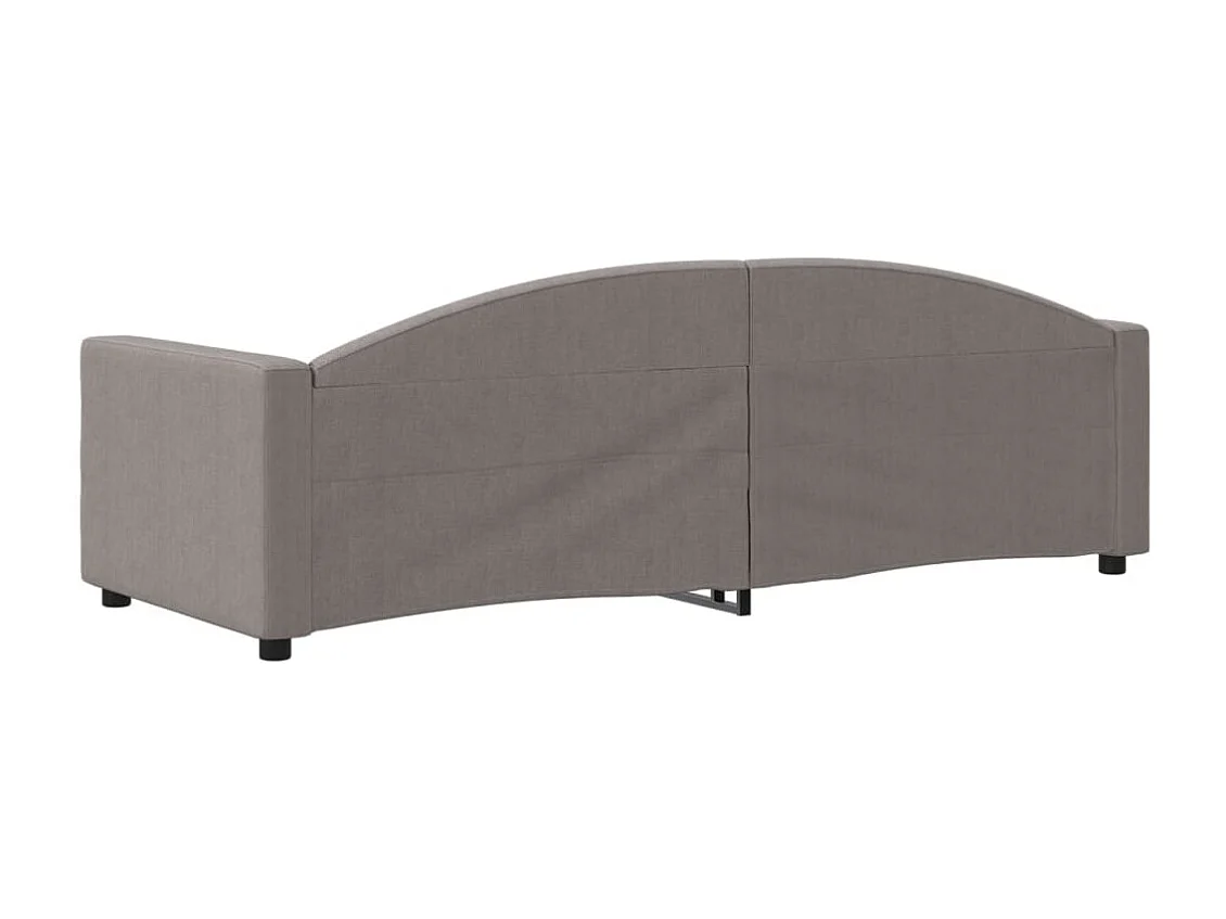 Lit de repos sans matelas taupe 80x200 cm tissu