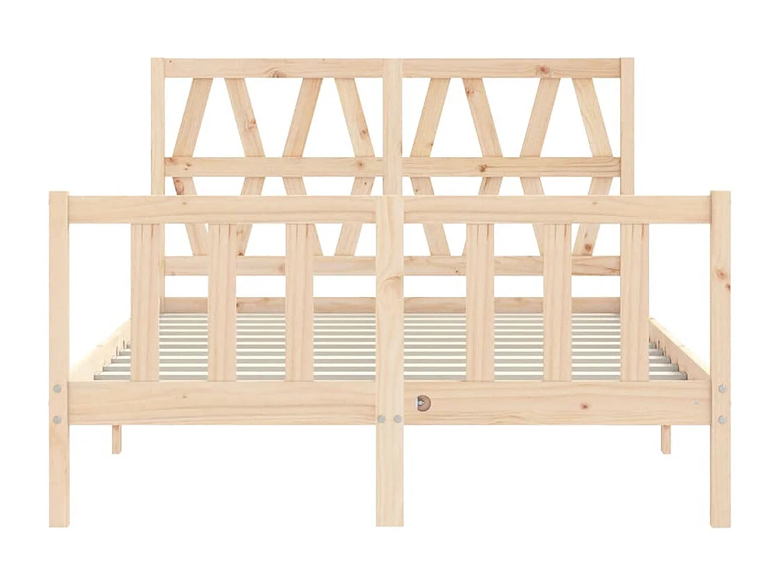 Cadre de lit sans matelas bois de pin massif