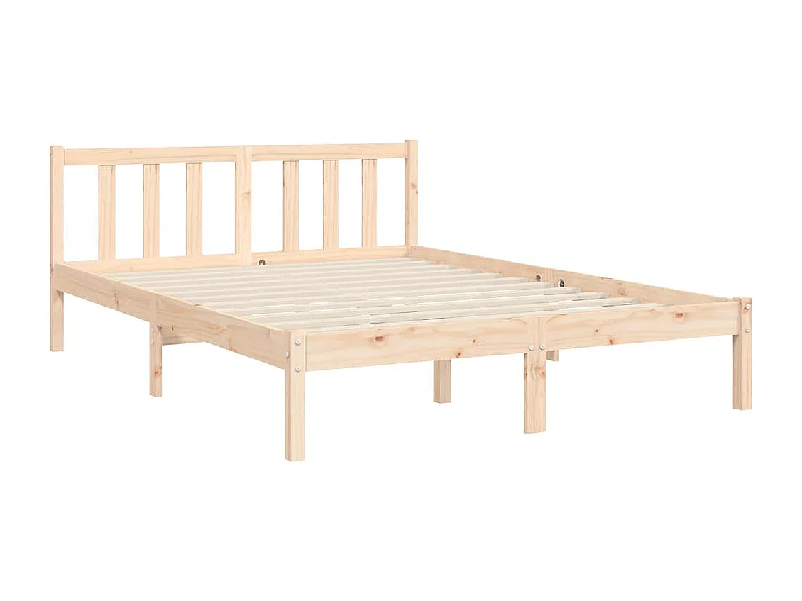 Cadre de lit sans matelas bois de pin massif