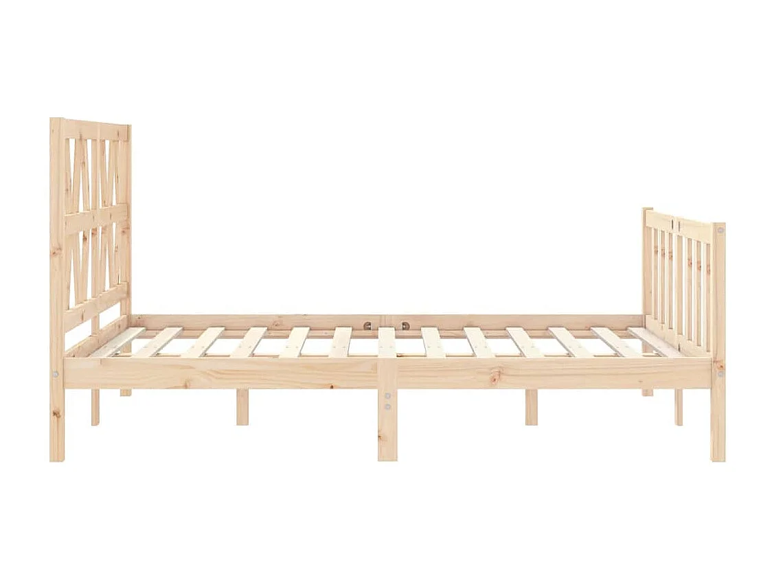 Struttura letto senza materasso in legno massello di pino