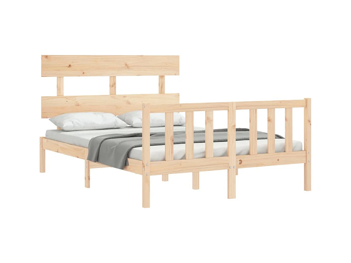 Bedframe zonder matras 140x190 cm massief grenenhout
