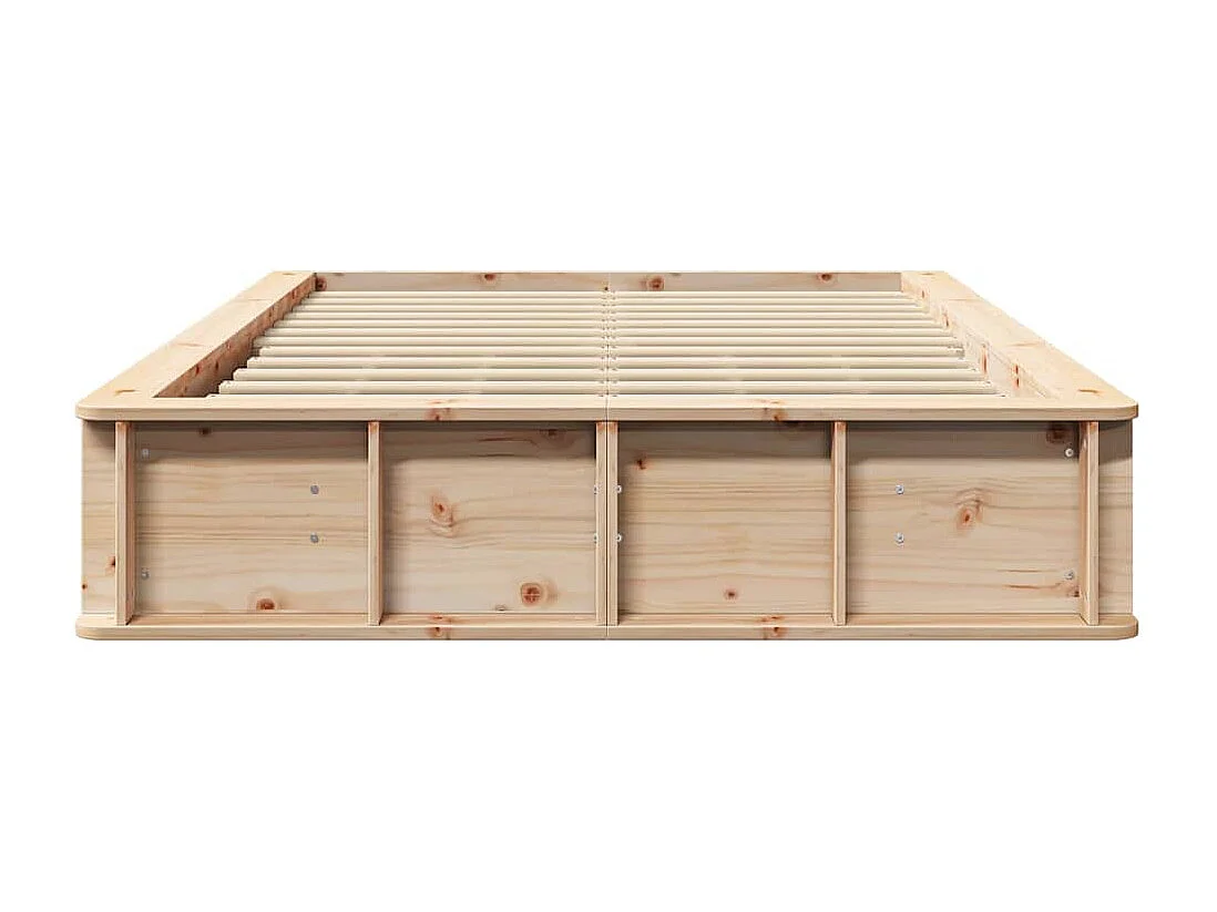 Estructura de cama con almacenaje Pino macizo 140 x 200 cm Pino macizo