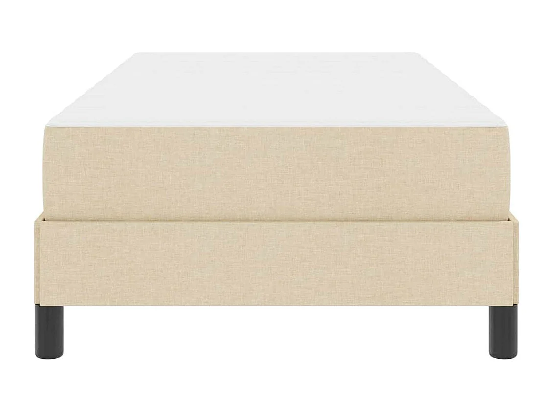 Boxspringbed met crème matras 100 x 200 cm stof