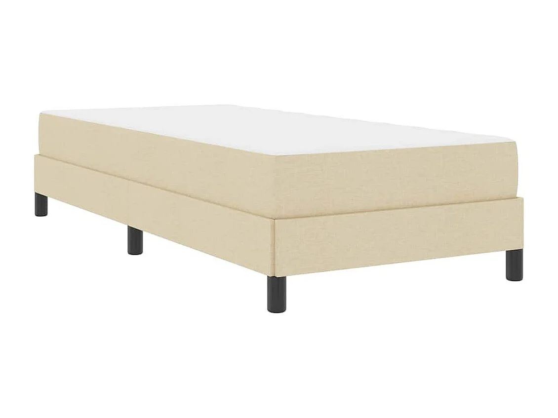 Letto a molle con materasso color crema 100 x 200 cm in tessuto