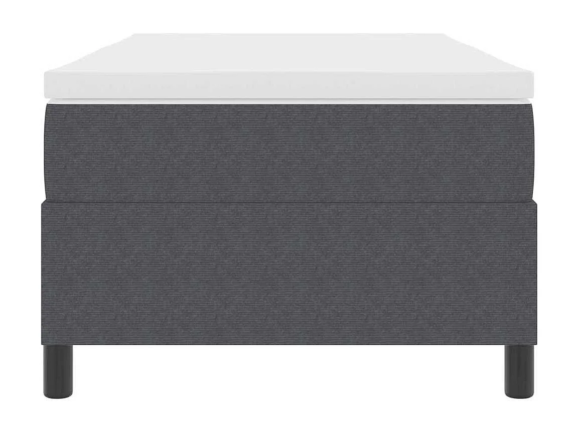 Donkergrijs en wit boxspringbed 203 x 90 x 60 cm