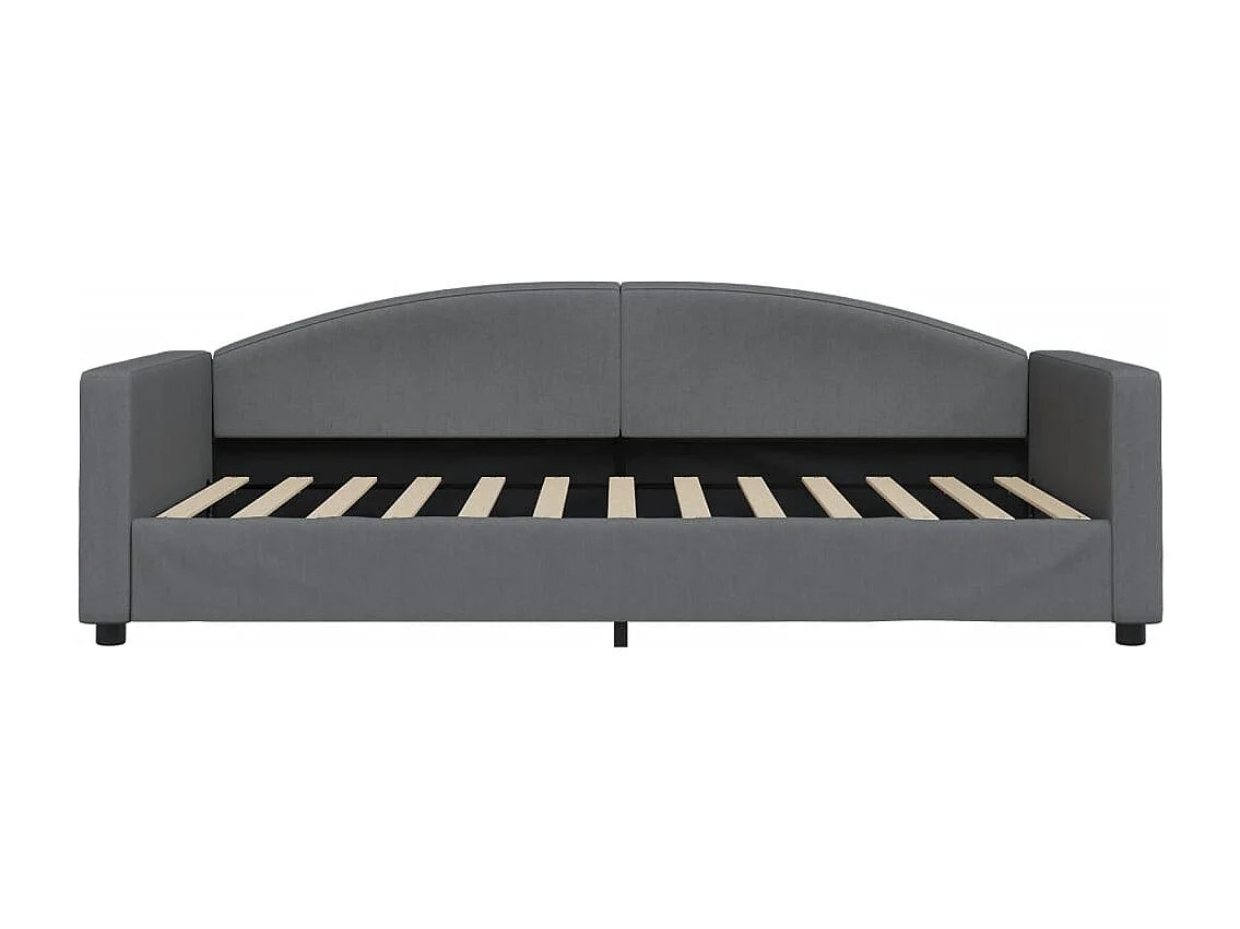 Dagbed met donkergrijze matras 100x200 cm stof