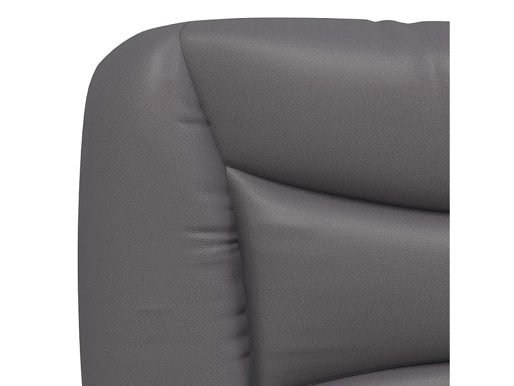 Cadre de lit sans matelas gris 160x200 cm similicuir