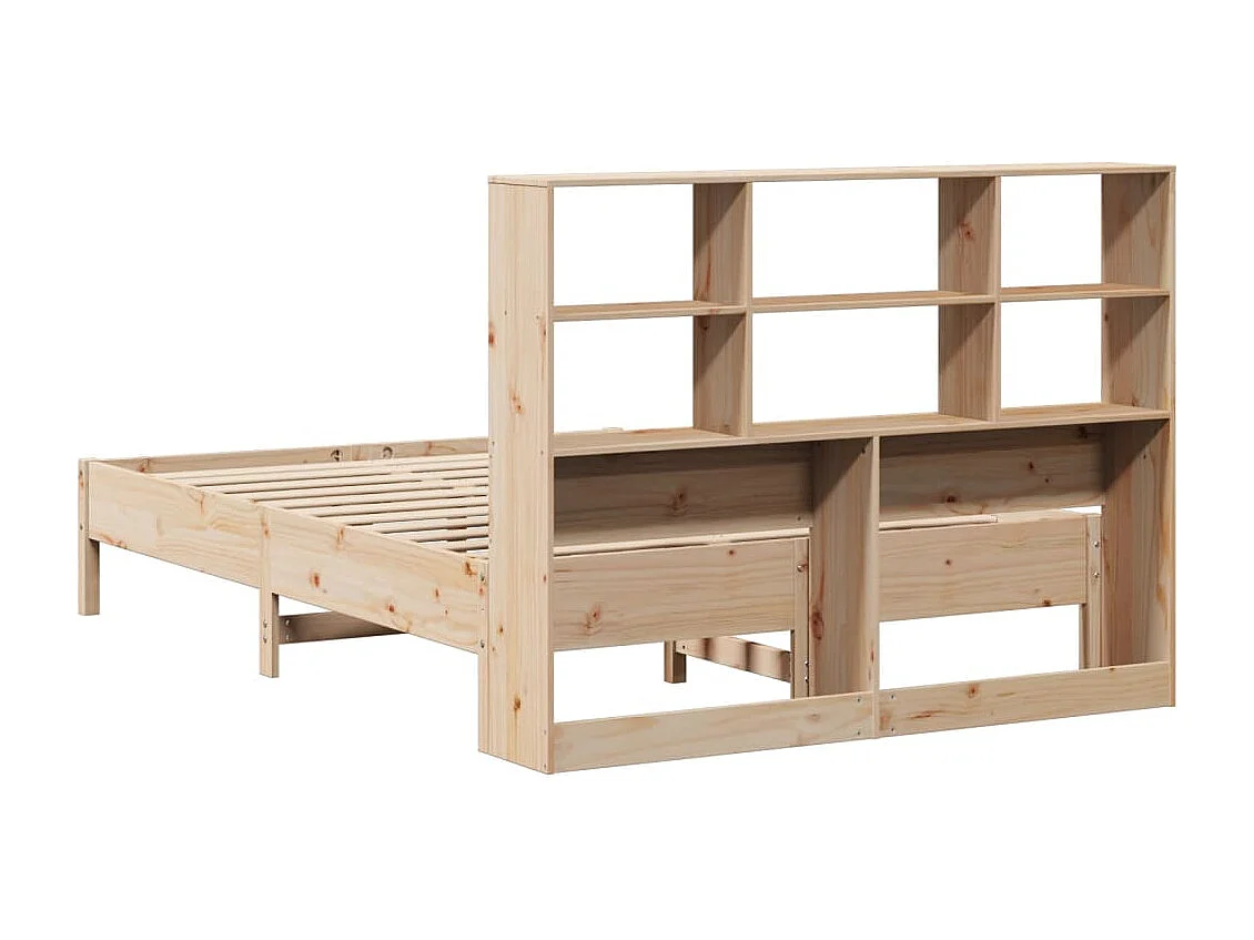Bibliotheekbed zonder matras 120x190 cm massief grenenhout