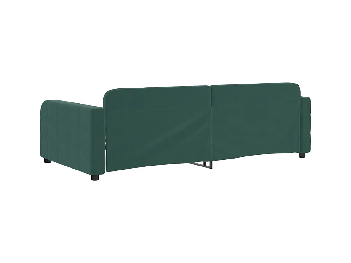 Lit de repos sans matelas vert foncé 90x200 cm velours