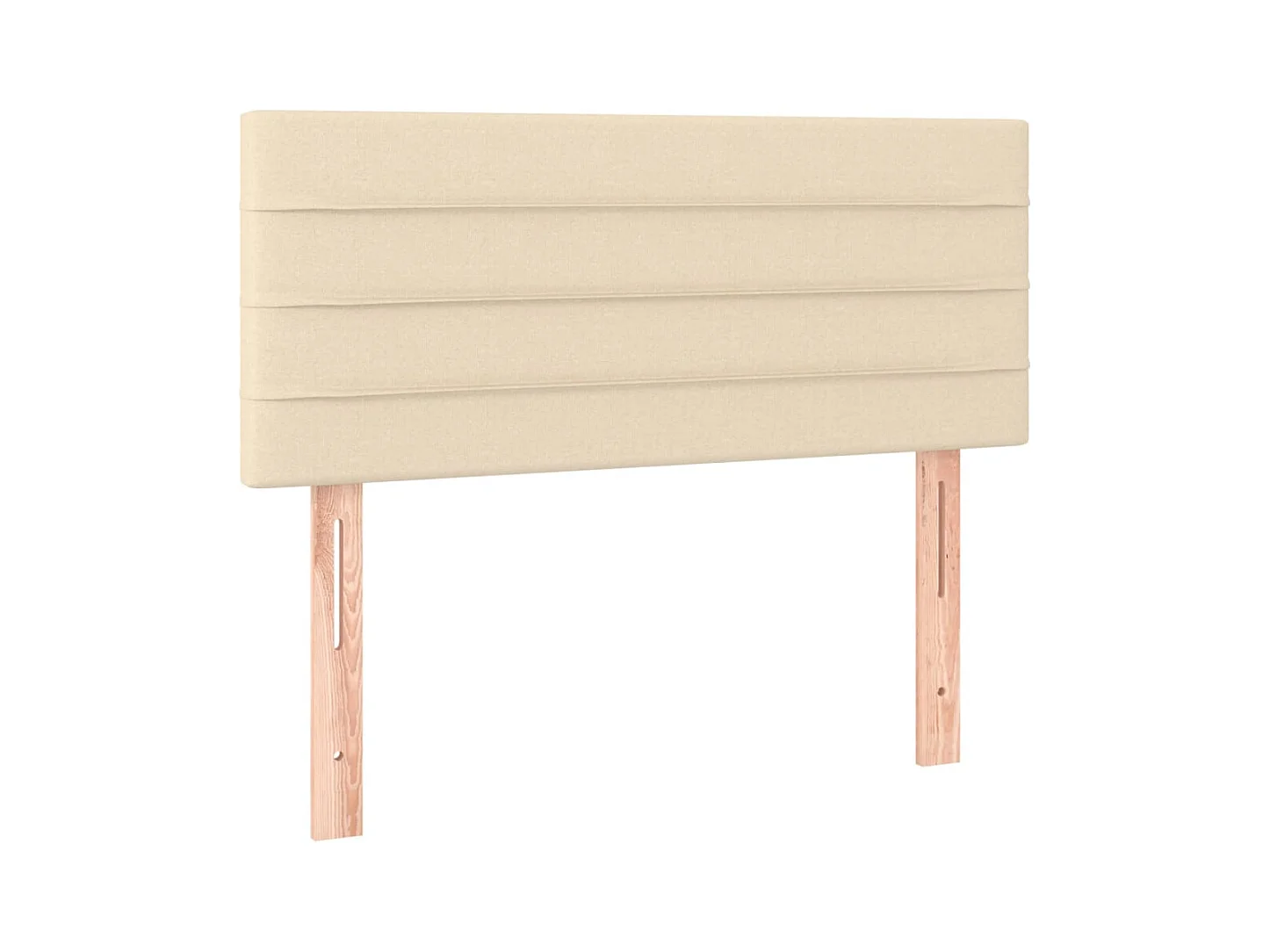 Sommier à lattes de lit avec matelas Crème 100x200 cm Tissu