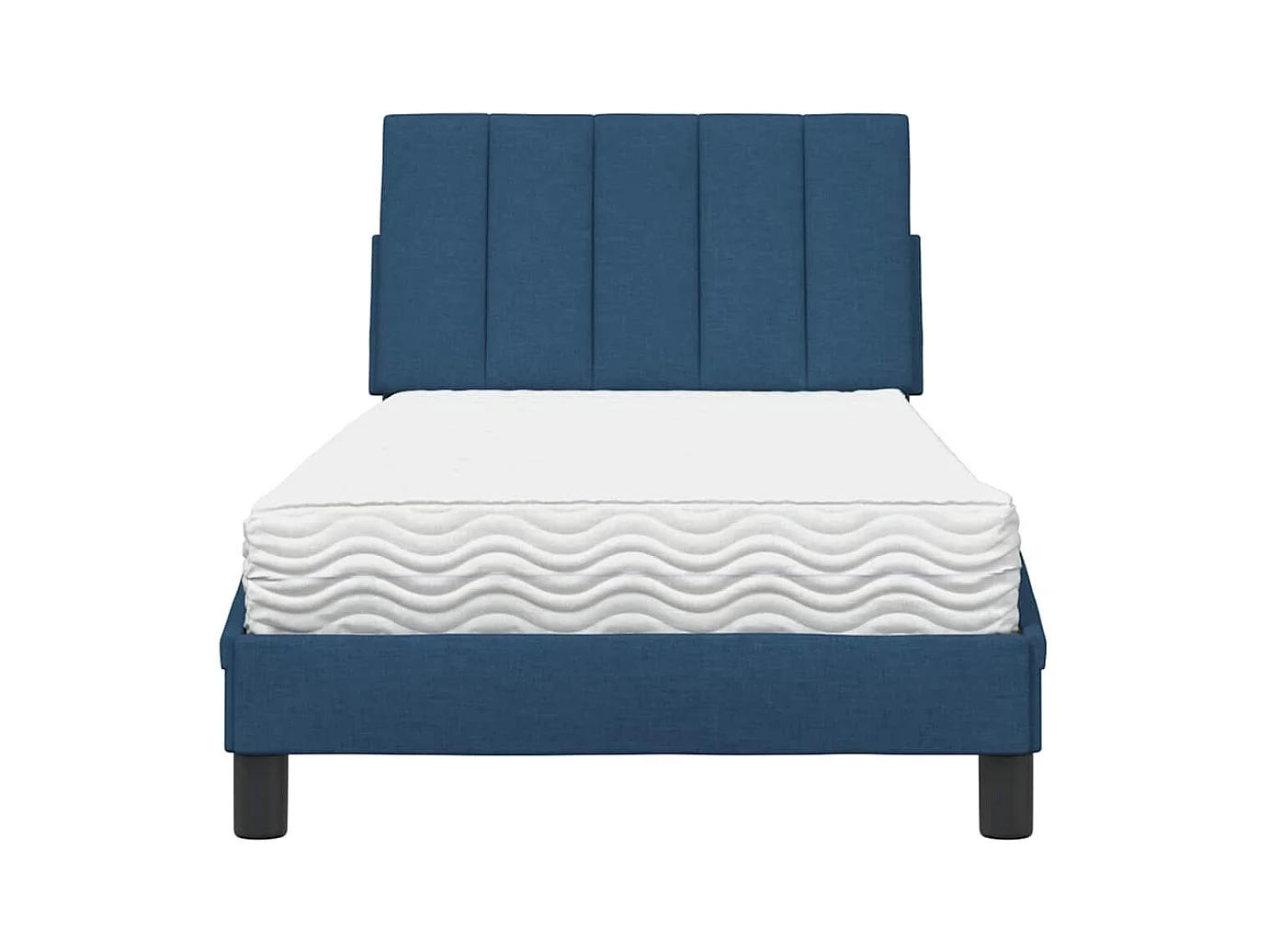 Bett mit blauer Stoffmatratze 90x200 cm