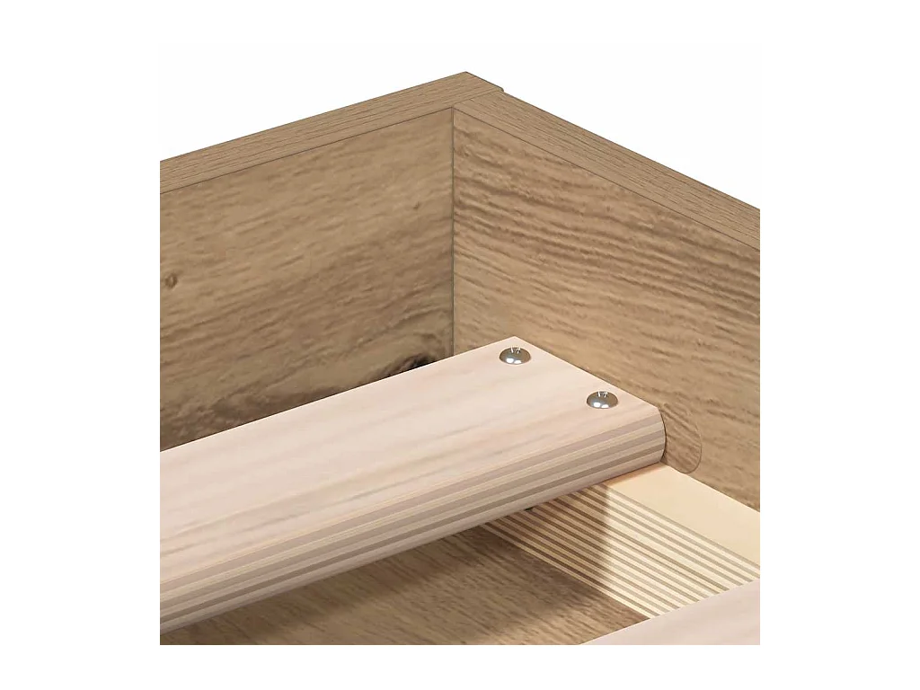 Bedframe zonder matras, handgemaakt eikenhout, 200x200 cm