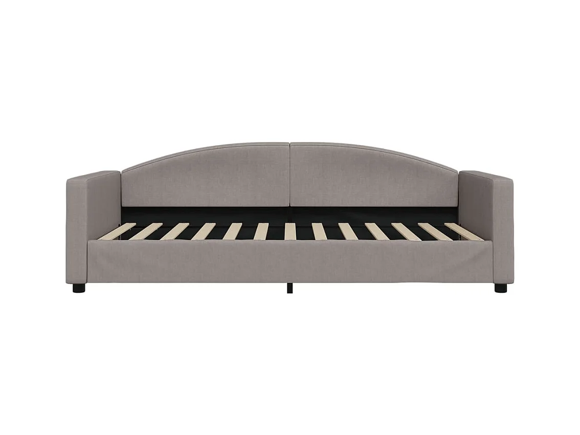 Divano letto tortora in tessuto 100x200 cm