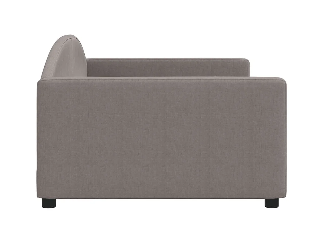 Divano letto tortora in tessuto 100x200 cm