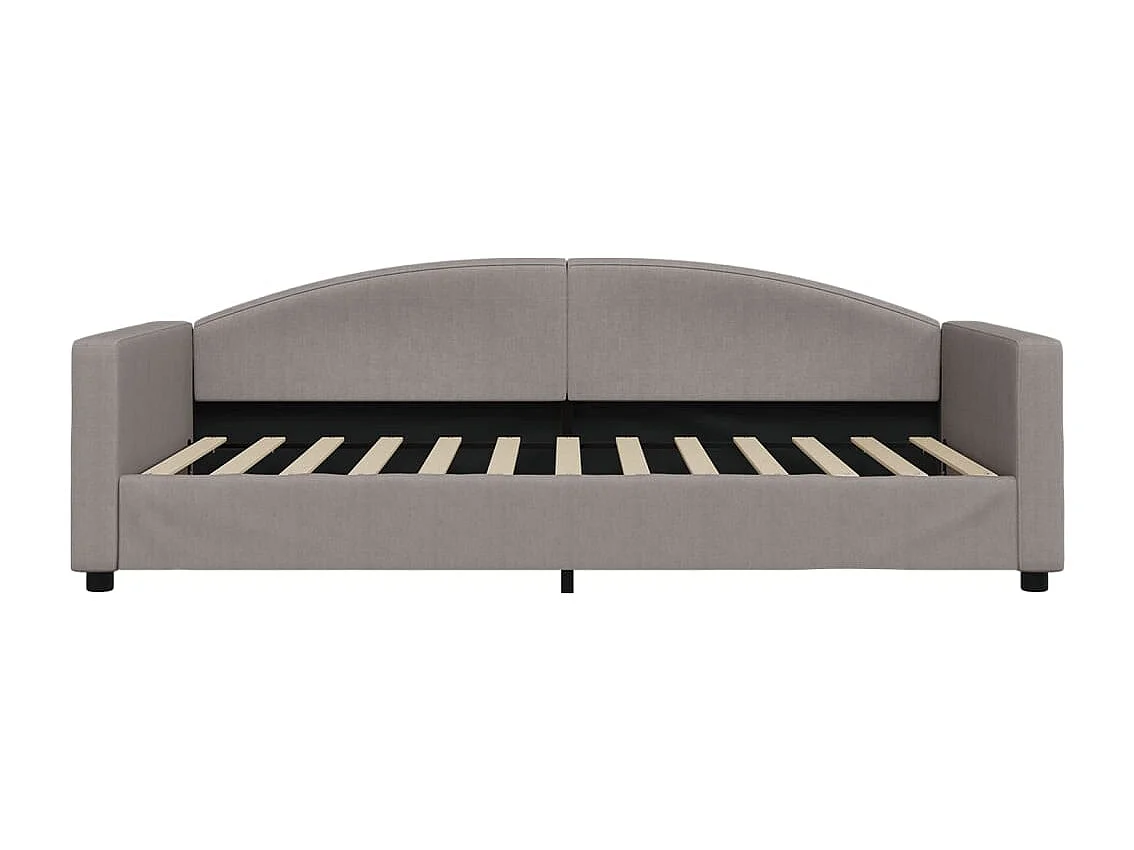 Taupe slaapbank 100x200 cm stof