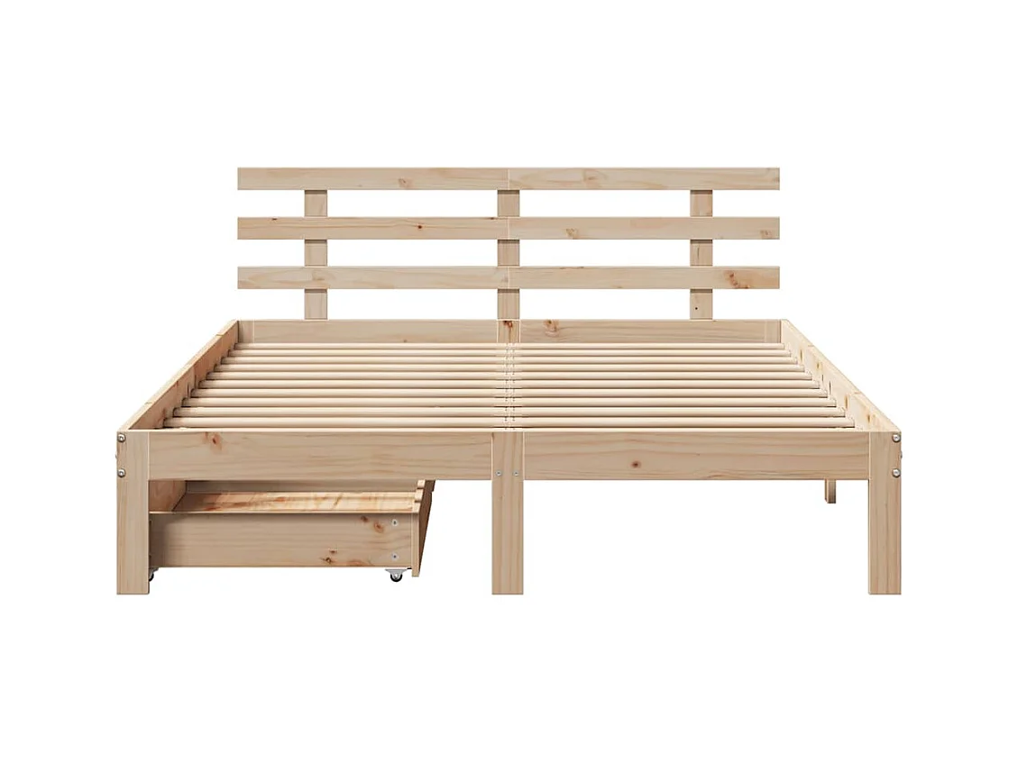 Estructura de cama con cajones sin colchón 140x190 cm