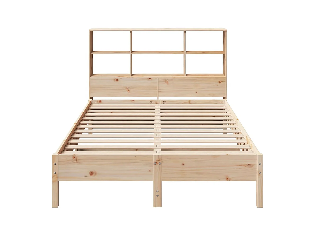 Cama biblioteca sin colchón 140x190 cm madera maciza de pino
