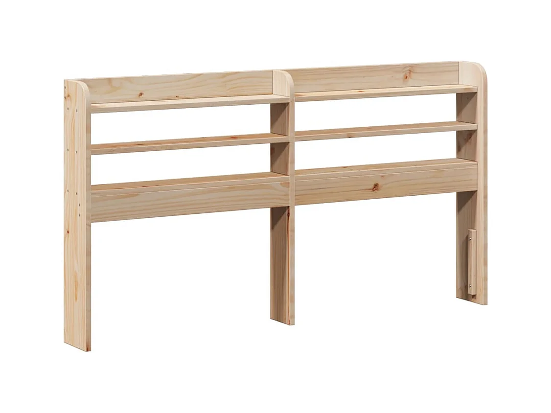 Estructura de cama con cabecero 140x190 cm madera maciza de pino