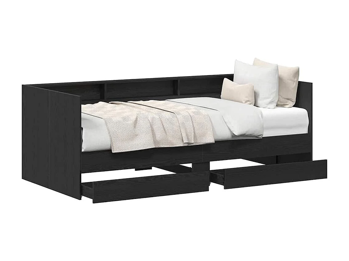 Graues Tagesbett 90 x 200 cm Holzwerkstoff