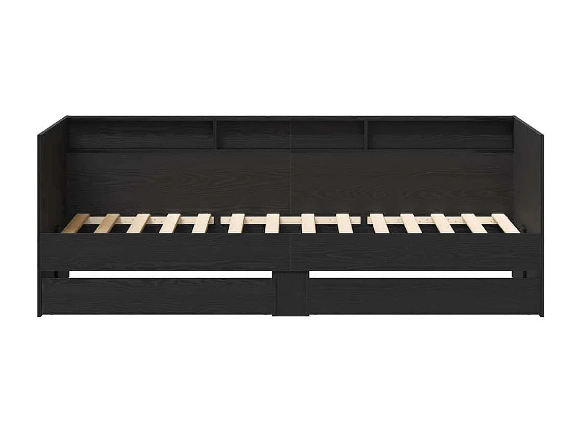 Graues Tagesbett 90 x 200 cm Holzwerkstoff