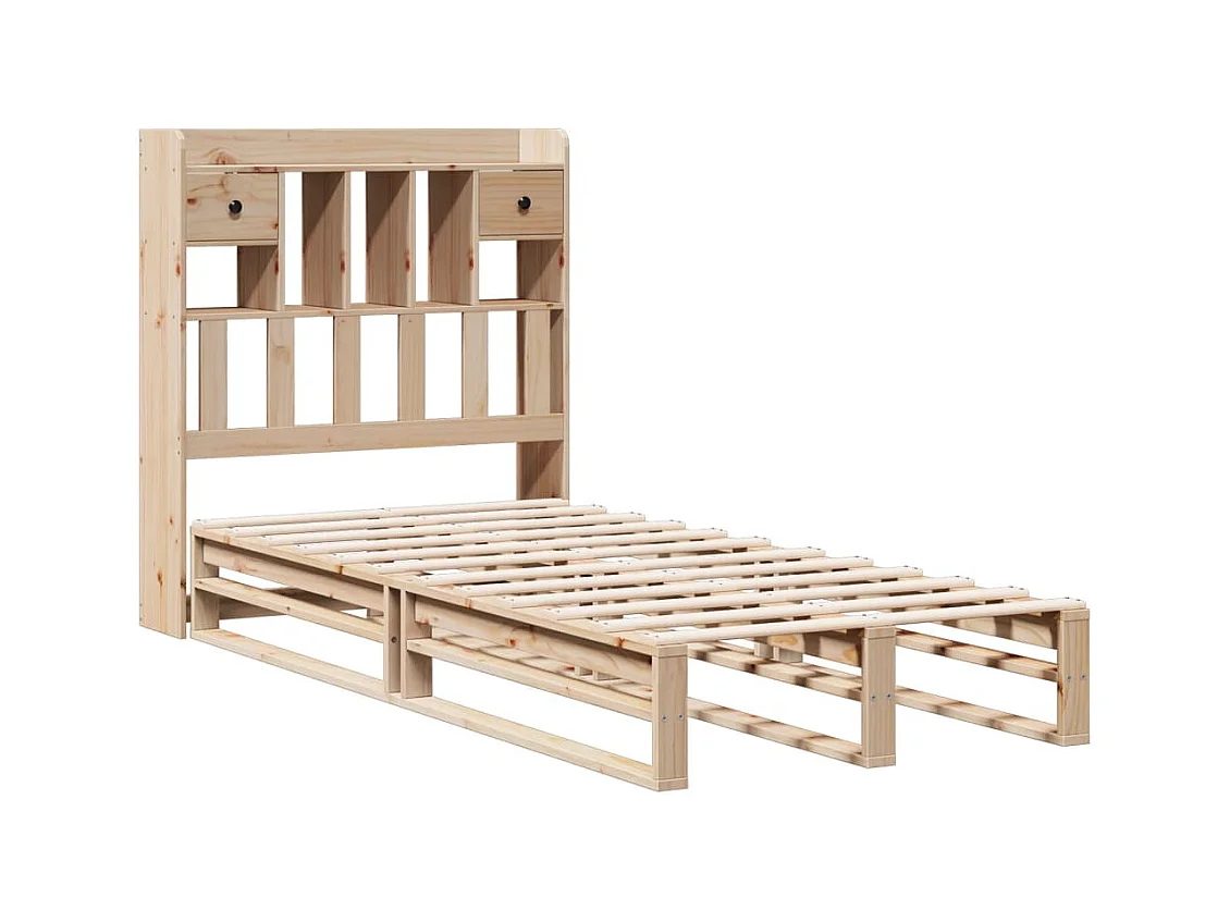 Bibliotheksbett ohne Matratze 100x200 cm Massivholz Kiefer