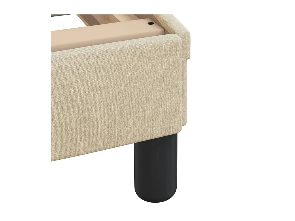 Bedframe zonder matras crème 80x200 cm stof