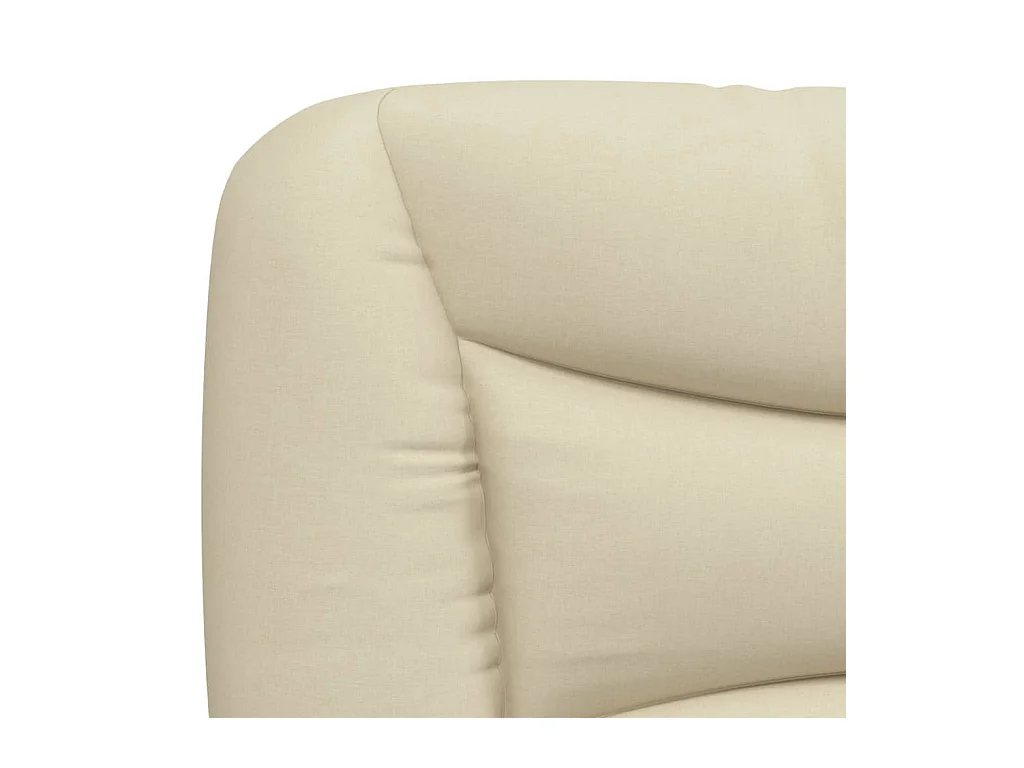 Estructura de cama sin colchón tela crema 80x200 cm