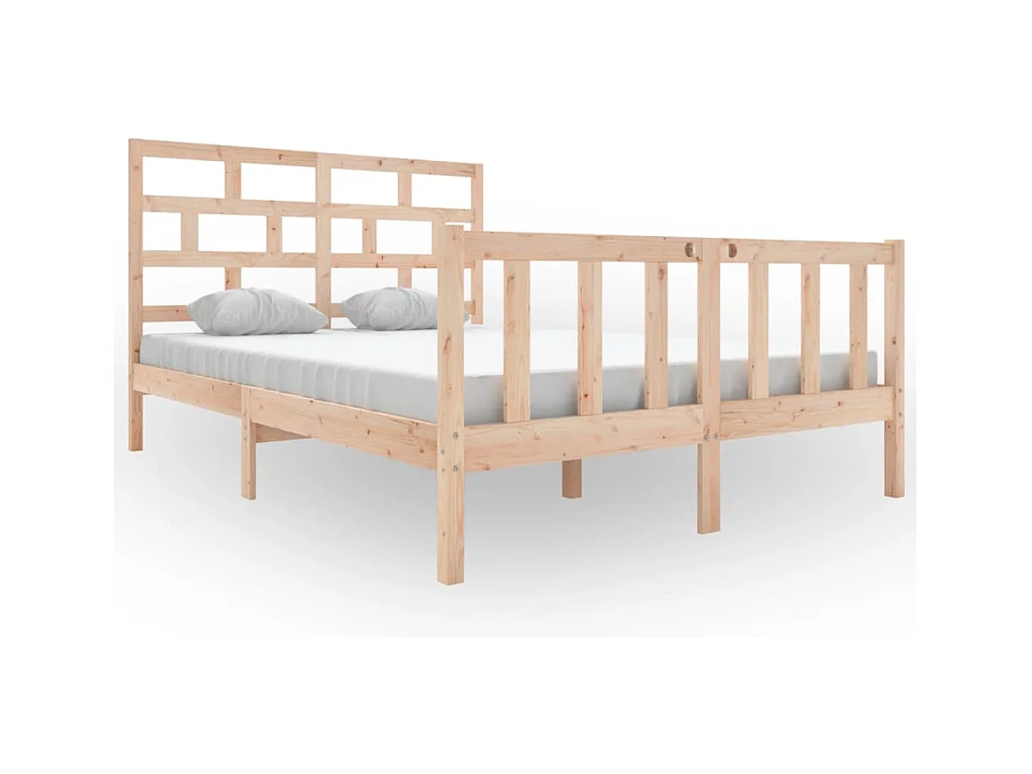 Bedframe van massief hout zonder matras 140x200 cm