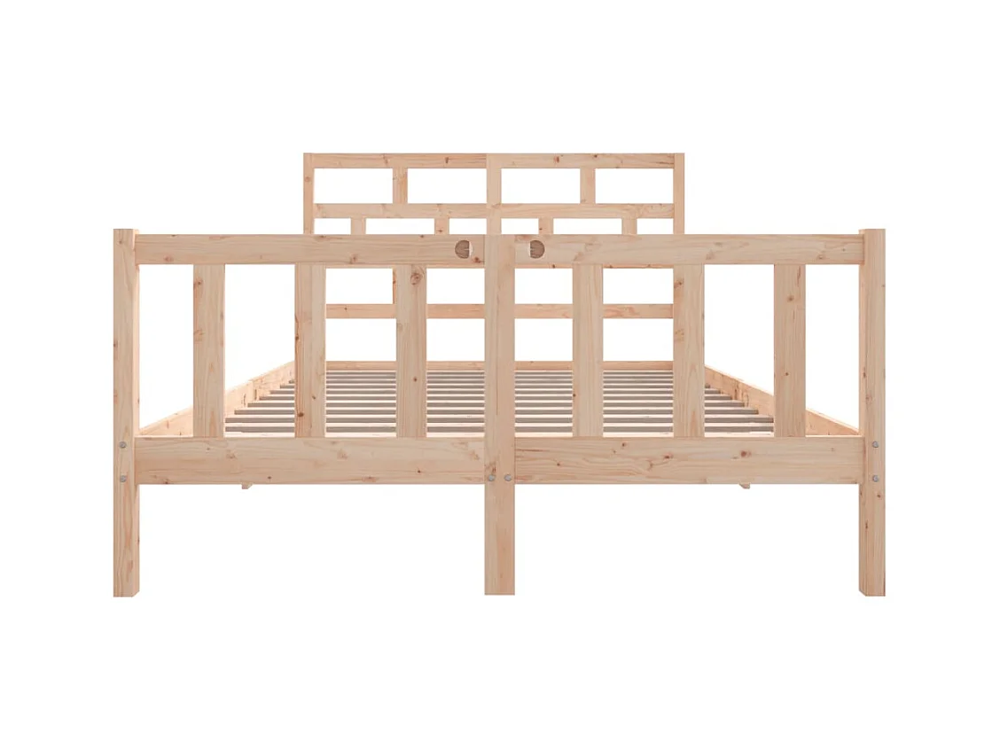 Bedframe van massief hout zonder matras 140x200 cm
