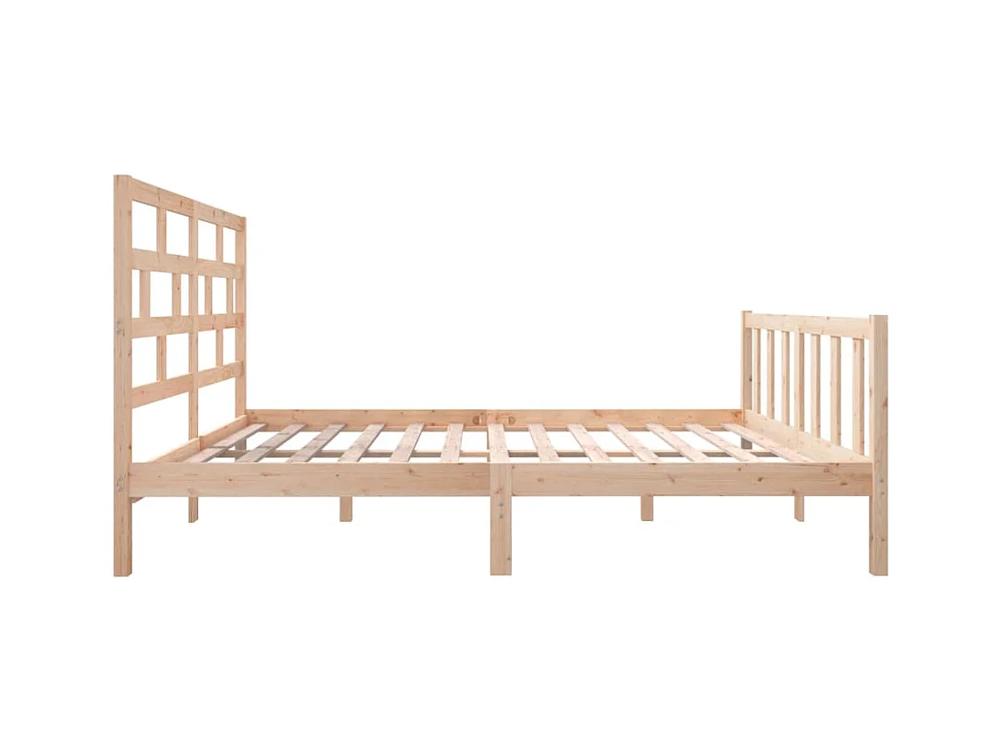 Bedframe van massief hout zonder matras 140x200 cm