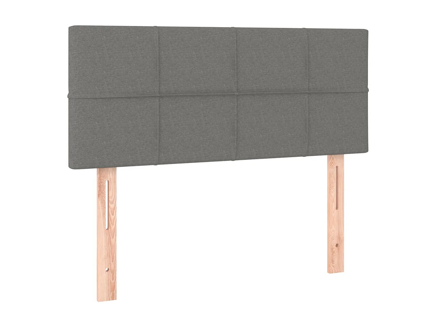 Sommier à lattes de lit avec matelas Gris foncé 100x200cm Tissu