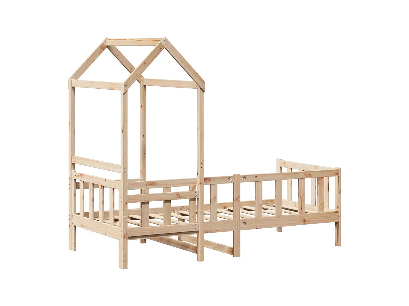 Dagbed met dak zonder matras 80x200 cm massief hout