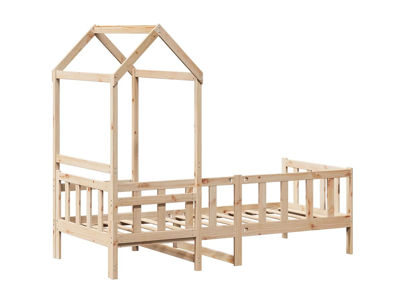 Divano letto con tetto senza materasso 80x200 cm in legno massello