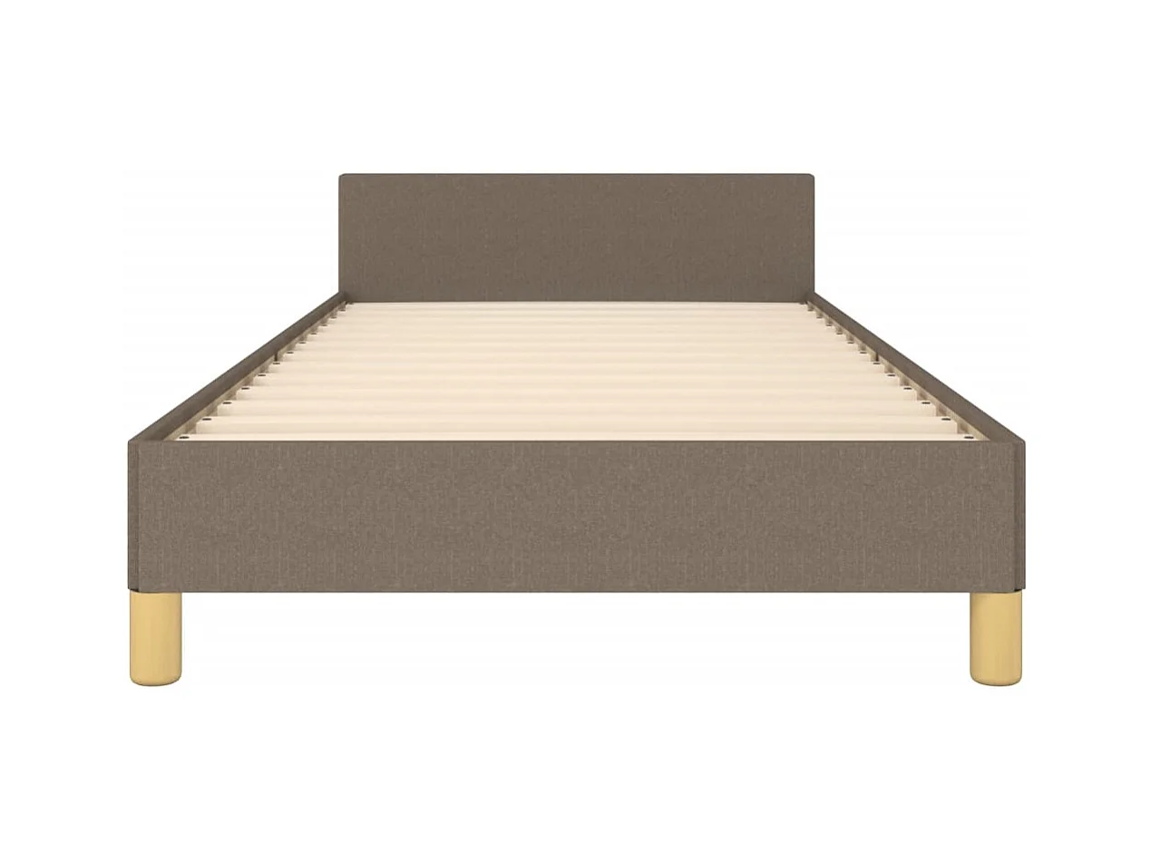 Struttura letto senza materasso in tessuto tortora 80x200 cm