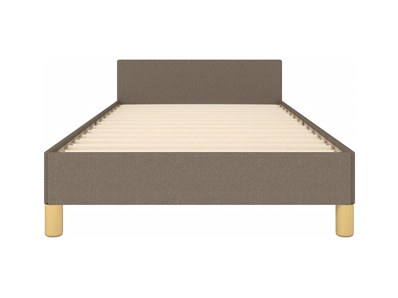 Cadre de lit sans matelas taupe 80x200 cm tissu