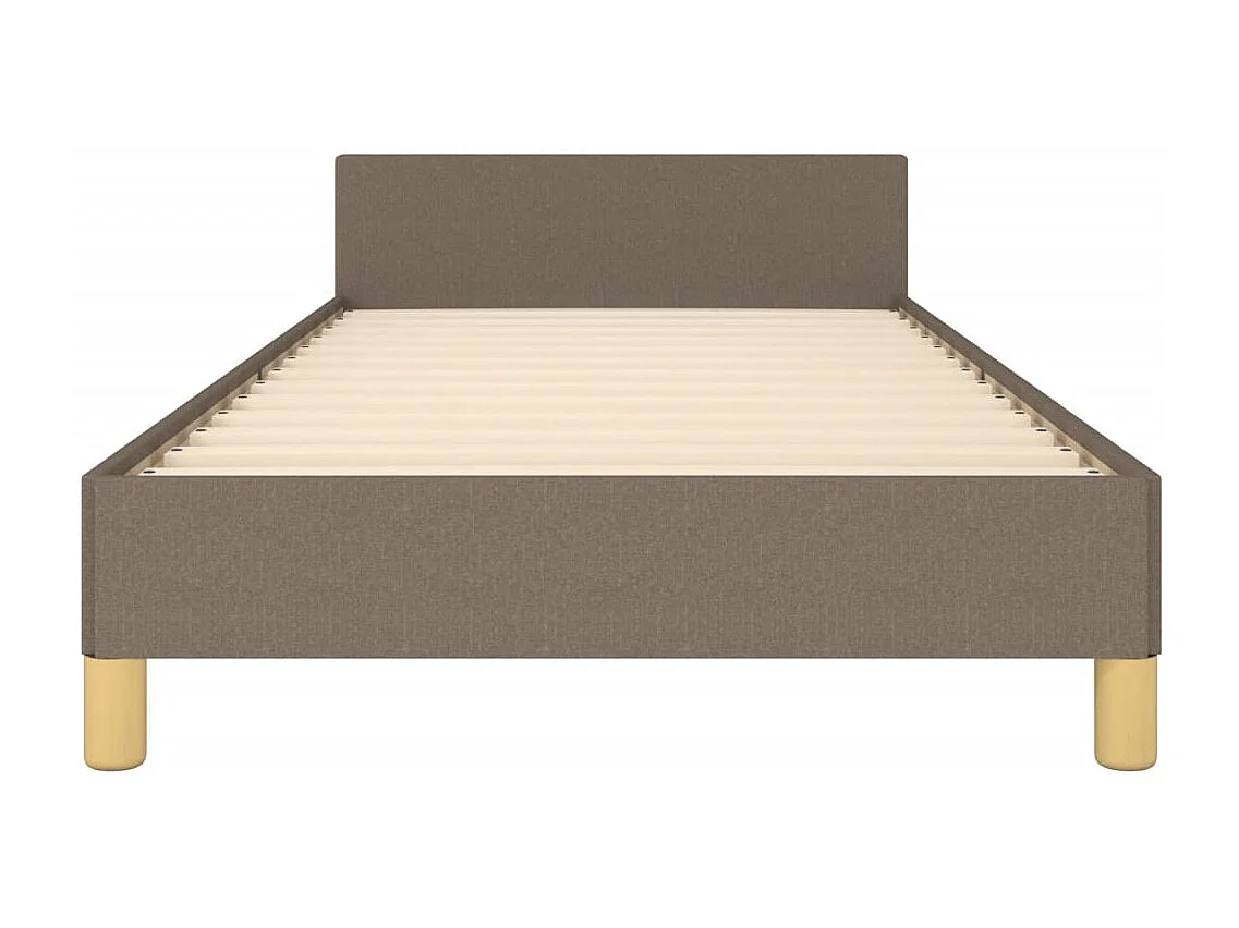 Cadre de lit sans matelas taupe 80x200 cm tissu