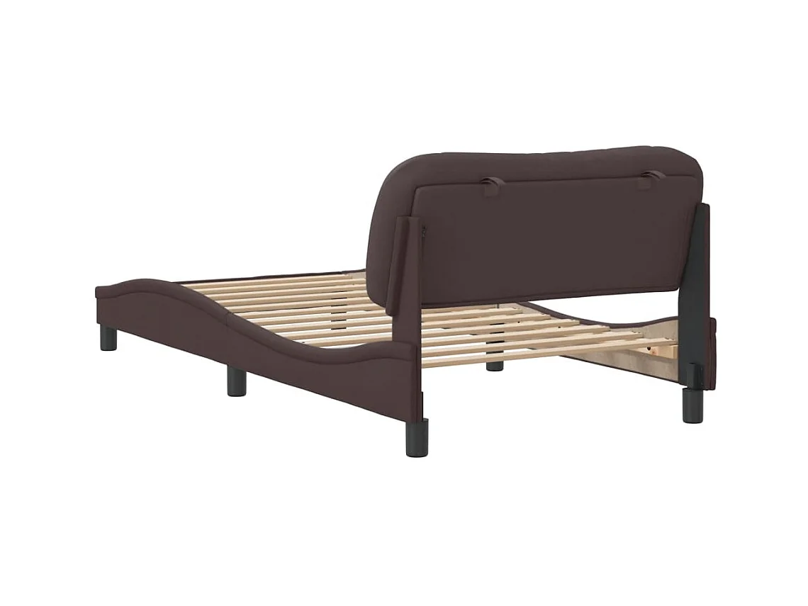 Bedframe zonder matras donkerbruin 100x200 cm stof