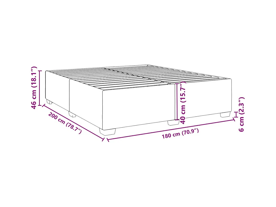 Bedframe zonder matras zwart 180x200 cm kunstleer