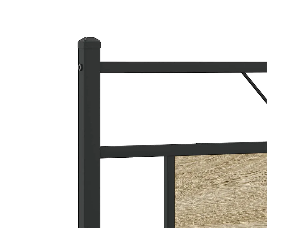 Metalen bedframe zonder matras Sonoma eiken 180x200 cm