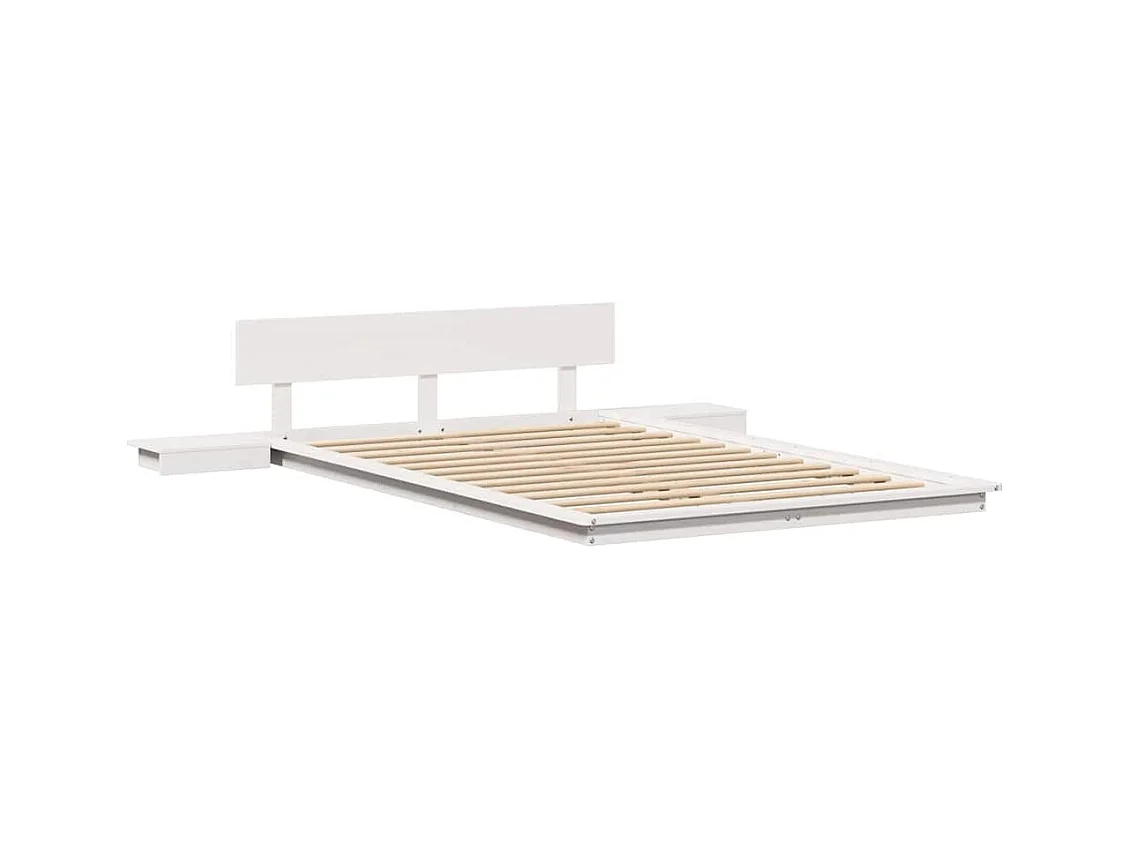 Bruin bedframe 140 x 190 cm hout