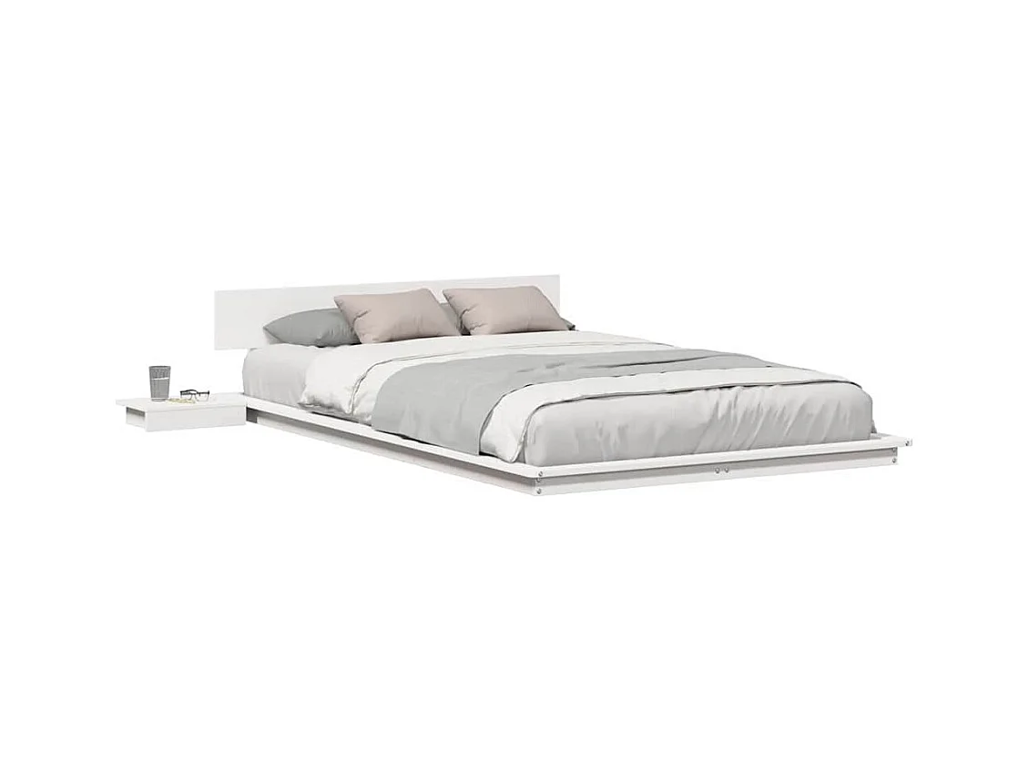 Bruin bedframe 140 x 190 cm hout