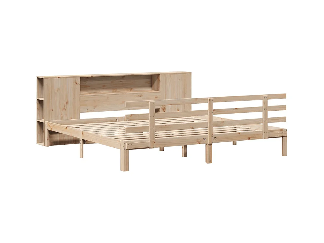 Bibliotheekbed zonder matras 180x200 cm massief grenenhout