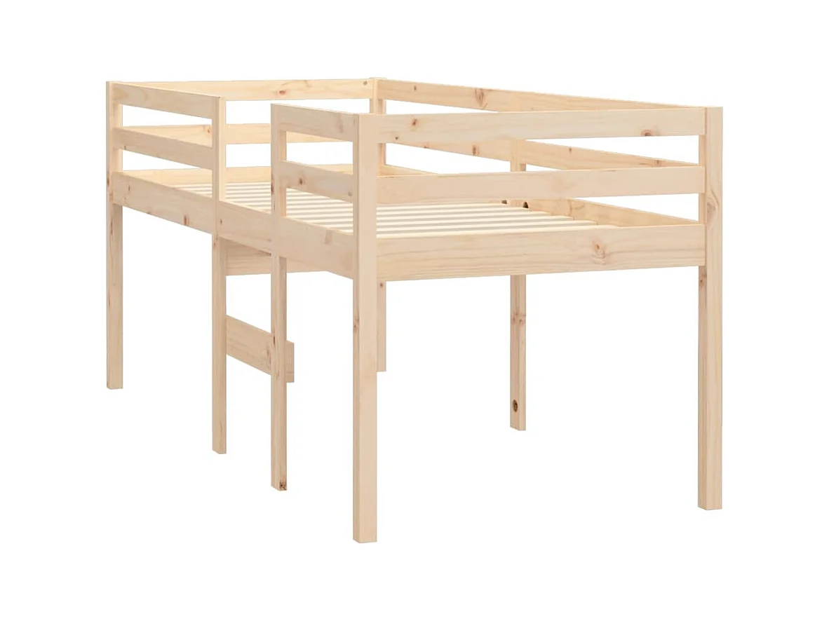 Hoogslaper zonder matras 90x200 cm massief grenenhout