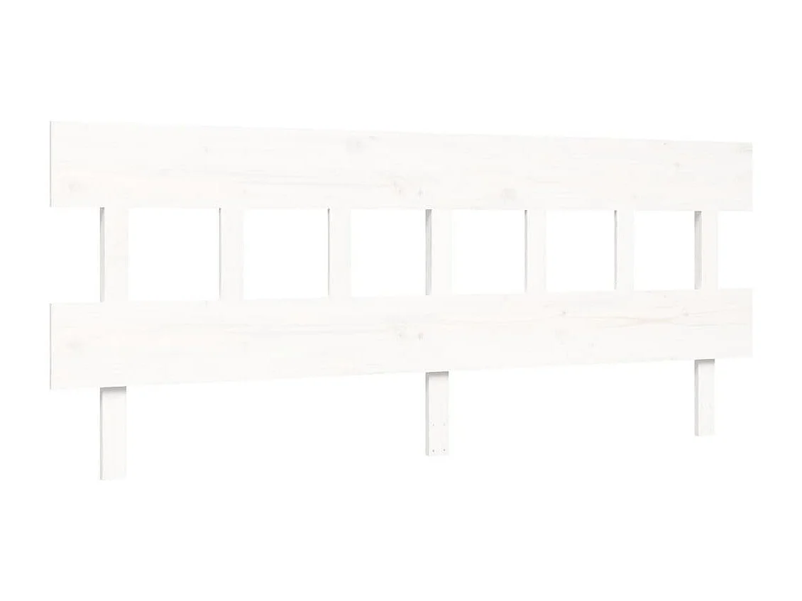 Struttura letto senza materasso bianco 200x200 cm in legno massello di pino