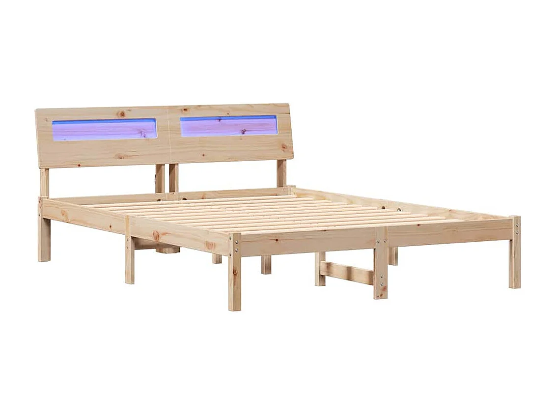 Cadre de lit Marron 120 x 190 cm Bois massif en pin